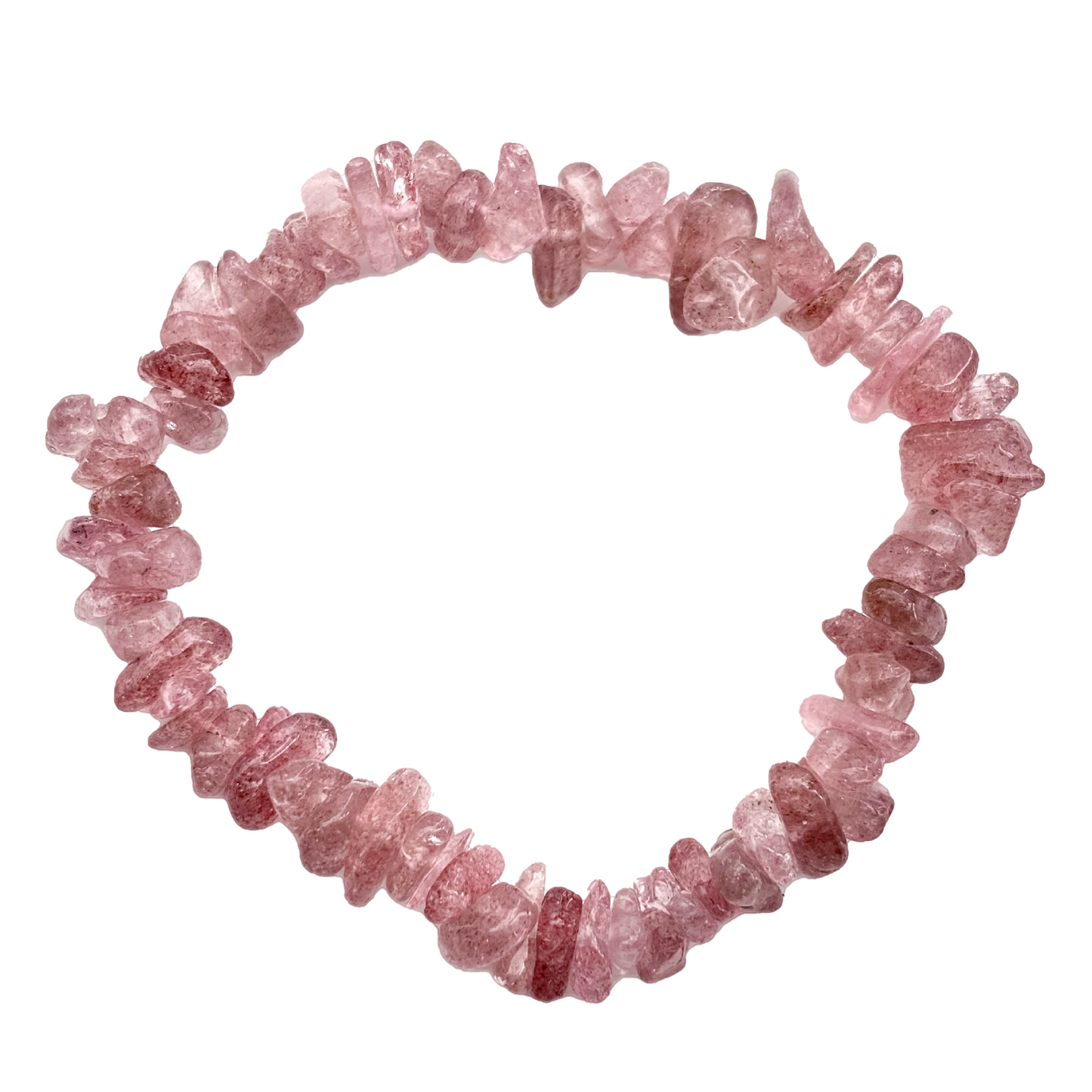 Red Strawberry Quartz Chip Bracelet