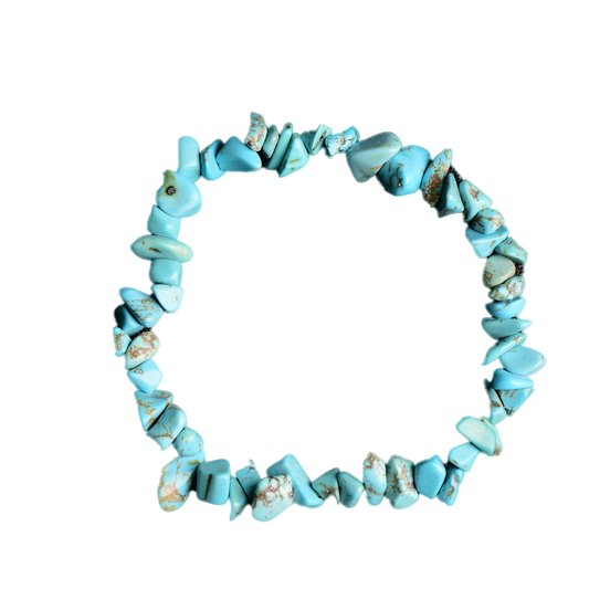 Blue Howlite Chip Bracelet