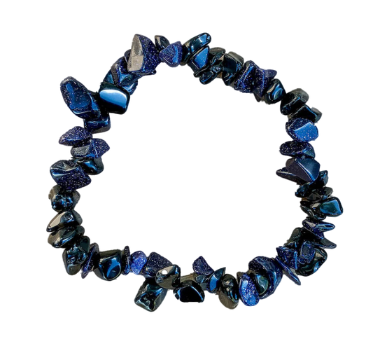 Blue Sandstone Chip Bracelet