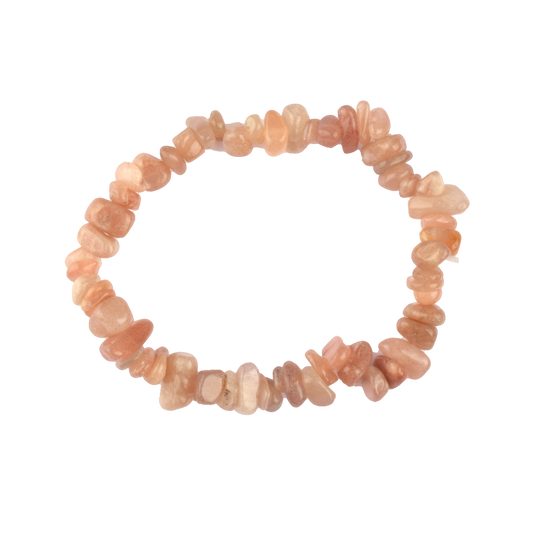 Orange Moonstone Chip Bracelet