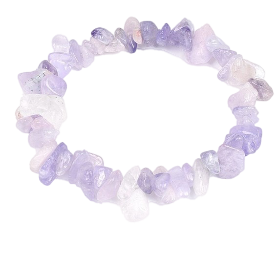 Purple Jade Chip Bracelet