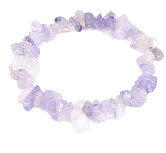 Purple Jade Chip Bracelet