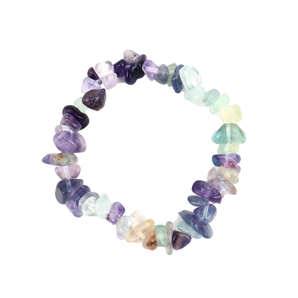 Rainbow Fluorite Chip Bracelet