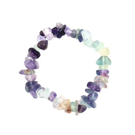 Rainbow Fluorite Chip Bracelet