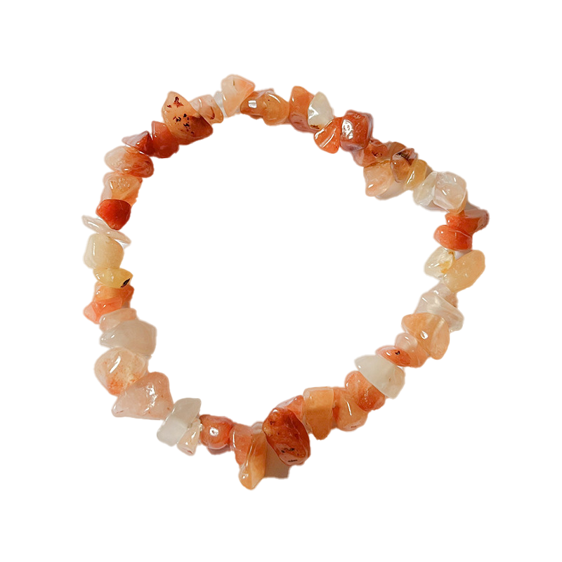 Salmon Agate Chip Bracelet