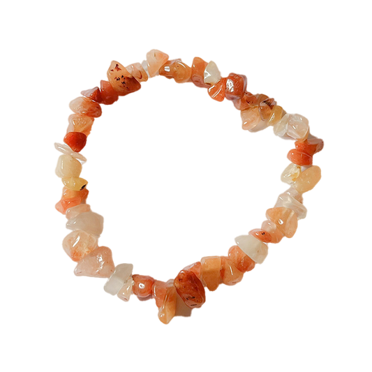 Salmon Agate Chip Bracelet