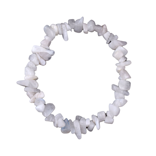 Sliver Moonstone Chip Bracelet