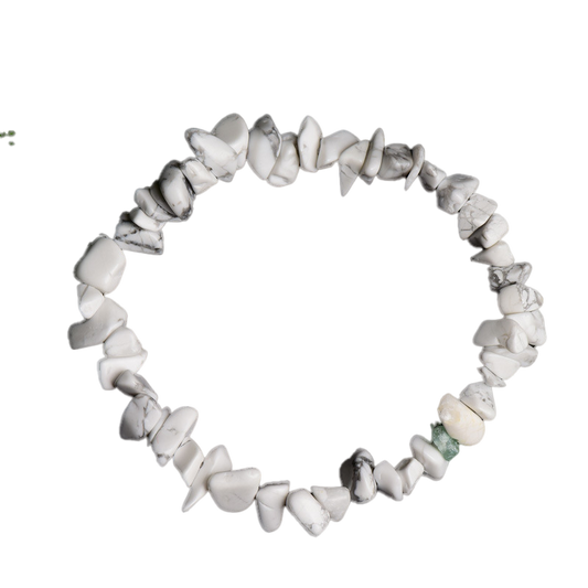 White Howlite Chip Bracelet